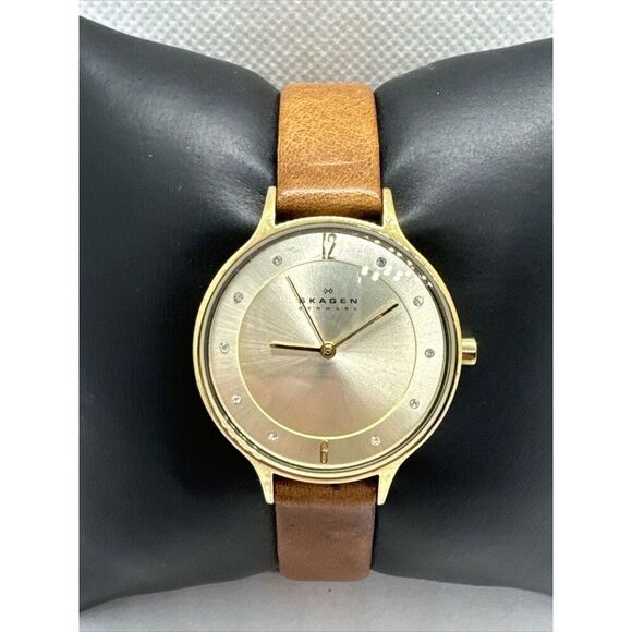 Skagen SKW2147 Women\'s Brown Leather Analog Dial Quartz Wrist Watch AEA261 main image 5